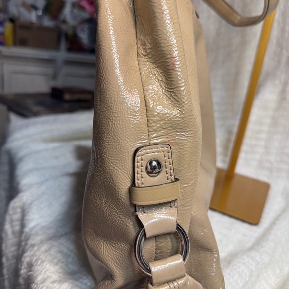Coach Beige Leather Shoulder Bag Project Ashley Patent with strap - Picture 11 of 11